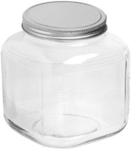 Anchor Hocking 1-Gallon Cracker Jar with Lid, Brushed Aluminum, Set of 4 - £44.47 GBP