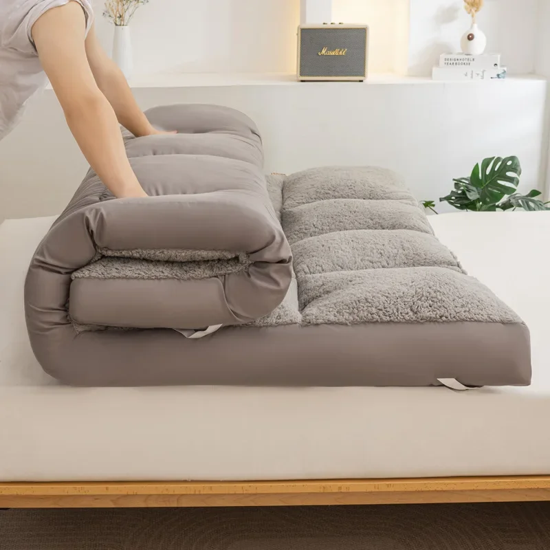 Lamb Fleece Mattress Foldable Thermal Pad with Tatami Winter Cushioned Student - £99.19 GBP+