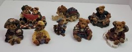 8 VTG Boyds Bears &amp; Friends Resin Figurine Mix Lot Cheerleader Love Melon Sailor - £38.04 GBP