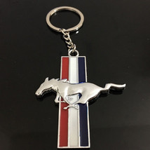 Car Styling 3D Pony Horse Key Chain Fob Ring For Ford Mustang GT 500 Cobra Logo - £11.87 GBP