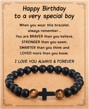 Easter Basket Stuffers for Teen Boys/Men Gifts, Cross Bracelet for Men, ... - £7.55 GBP