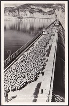 Grand Coulee Dam, WA RPPC 1947 Sheep Flocks Annual Crossing Photo Postcard - £9.15 GBP