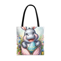 Tote Bag, Easter, Cute Hippo with Bunny ears, Personalised/Non-Personalised Tote - £22.37 GBP+