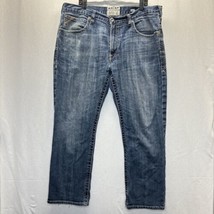 ARIAT Jeans Mens 38x30 Blue M4 Relaxed Bootcut Denim Grunge *Stains/Holes - $19.99