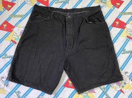 Vintage Wrangler Faded Black Denim Jeans Shorts 10&quot; Inseam M841 mens 40 jorts - £18.59 GBP