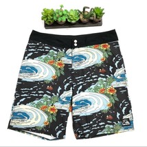 Men’s Billabong Black Tropical Wave Board Shorts Size 33 - £22.82 GBP