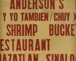Shrimp Bucket Menu Mazatlan Sinaloa Mexico Hotel La Siesta 1970&#39;s - $47.66