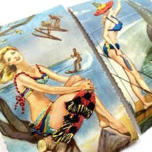 Vintage Postcards Miami BIKINI GIRL Embroidered Signed Elsi Gumier Lot Of 2 #3,5 - £27.87 GBP