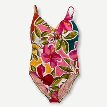 NWT Beach Betty By Miracle Brand One Piece Swimsuit Floral Tropical Tie ... - $19.74