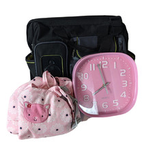 Diaper Bag for Mom Girl Clock and Grocery Cart Cover - $540.25 MXN