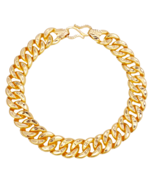 22ct Gold Cuban Bracelet Curb Matt Diamond Cut Lightweight 8 Inches 10mm... - $40,524.18 MXN