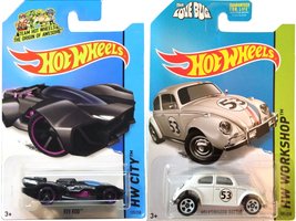 Hot Wheels Rev Rod &amp; Disney&#39;s Herbie The Love Bug Volkswagen IN CASES HW Tooned  - £40.29 GBP