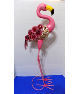 NEW Flamingo Metal Ornate Statue Figurine Sculpture Home Decor Florida S... - $933.28 MXN