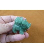 (Y-PIG-FL-596) Green aventurine FLY flying PIG night pigs gemstone FIGURINE - €16,12 EUR