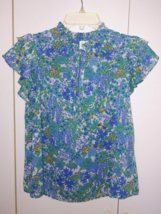 Joie Ladies Tiered Cap Sleeve Pullover Floral BLOUSE-XS-WORN ONCE-CUTE - £13.30 GBP