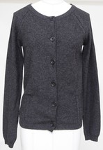 CHLOE Cardigan Sweater Knit Charcoal Grey Wool Long Sleeve Sz XS 2007 - £147.64 GBP