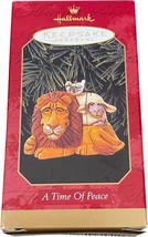 1999 Hallmark Keepsake Christmas Ornament Time of Peace Lion Lamb. Isaiah 11:6 - £7.96 GBP