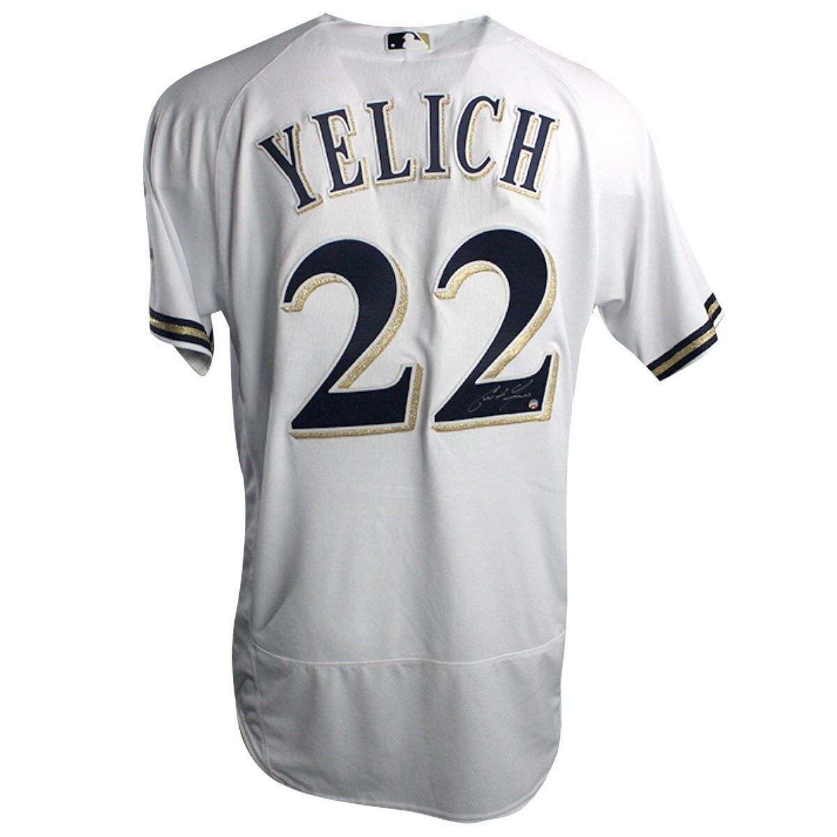 Primary image for CHRISTIAN YELICH Autographed Milwaukee Brewers Authentic White Jersey STEINER