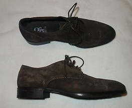 Barneys New York Distressed Suede Oxfords, Brown Size 8.5 NEW - £95.12 GBP