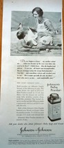 Johnson &amp; Johnson Baby Powder Print Magazine Advertisement 1930s - $5.99