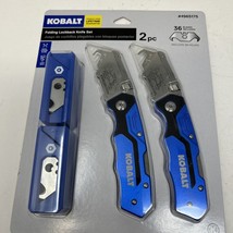 KOBALT Folding Lockback Utility Knife Set + (2-Pack 36 Blades) Hook Edge (Roof) - £13.29 GBP