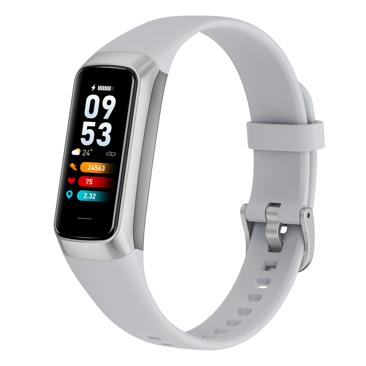 1.1&#39;&#39; AMOLED Smartwatch Body Temperature Monitor Fitness Clock Sports Wa... - $30.24
