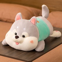 Lovely Fat Husky Plush Toys Cartoon Lying Husky Dog Pillow Soft Stuffed Dolls So - £14.84 GBP