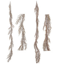 Pencil Pine Garland 4 Inches X 6 Feet, 2 Assorted Colors (White,Brown) 7... - £35.46 GBP