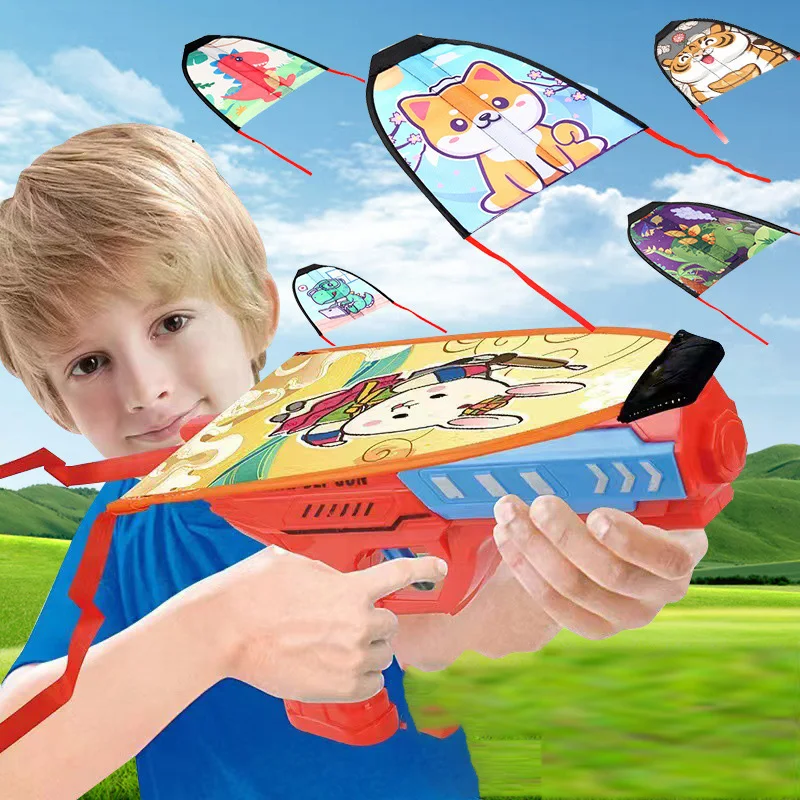 Hot Sale Novelty Kite Flying Catapult Gun Toys Outdoor Garden Sports Toys For - £8.67 GBP+