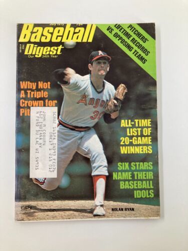 VTG Baseball Digest July 1975 Nolan Ryan A Triple Crown for Pitchers - $9.45