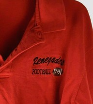 Vtg Bakersfield College Renegades Football  Mens Polo Shirt Red XL Outer Banks - £19.41 GBP