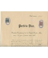 Porfirio Diaz Signed 1900 Mining Claim &amp; Map Mexico Stamps Guilroy Gold ... - £442.91 GBP