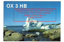 1982 RPPC Real Photo Postcard Photo of Icebergs Sweden QSL Card OX3HB - $15.00