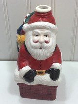 Vintage Montgomery Ward Ceramic Santa Candle Holder Decanter 24478 - £15.41 GBP
