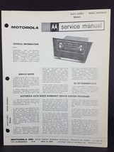 Motorola 1963 Buick Auto Radio Service Manual Model BKA63 - £5.47 GBP