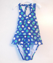 Joe Boxer Girls One Piece Swimsuit Blue with Polka Dots Size 4 NWT - £11.02 GBP