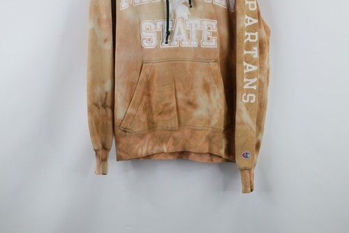 Vintage Champion Mens Small Acid Wash Michigan State University Spell Out Hoodie Item image 3