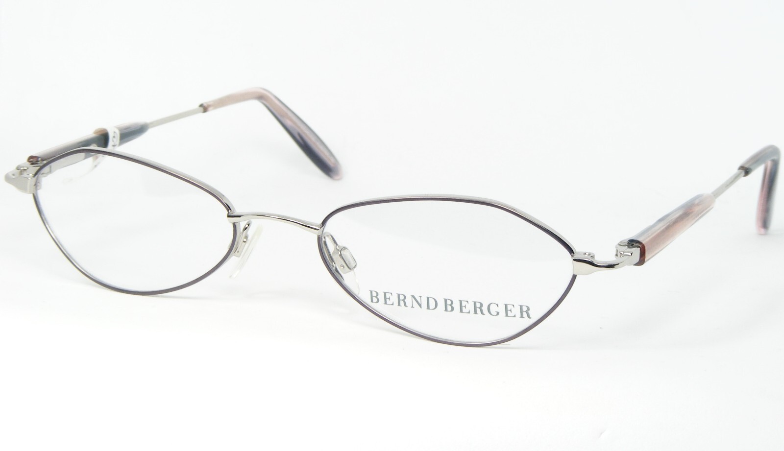 Bernd Berger 9066 579-HZ Purple-Plum / Argent Lunettes Cadre 48-17-135 A... - $57.05