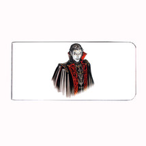 Metal Money Clip Bills Card Metal Holder Clip Rectangle Dracula Vampire D9 - £9.25 GBP
