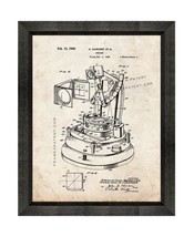 Sextant Patent Print Old Look with Beveled Wood Frame - £19.69 GBP+