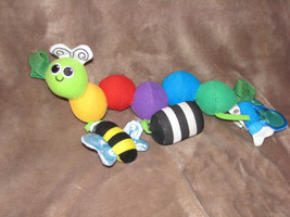 Sassy Stuffed Plush Caterpillar Worm Baby Toy Chime Rattle Carseat Mobile Baby - £24.94 GBP