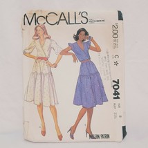 Summer Dress Misses Junior Petite Size 8 McCall&#39;s 7041 Sewing Precut 1980 - $15.99