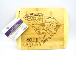 Totally Bamboo SOUTH CAROLINA Serving and Cutting Board 11&quot; x 8.75&quot; - NEW - £11.83 GBP