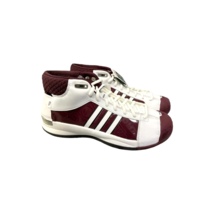 Adidas Men&#39;s TS Pro Model Team Basketball Sneaker Shoes White / Maroon S... - £95.19 GBP