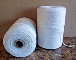 2 Natural Spools 8/4 Poly/Cotton Loom Weaving Rag Rug Carpet Warp Yarn S... - £19.41 GBP