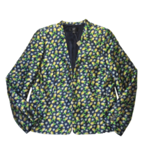 NWT J.Crew Going Out Blazer in Navy Lemon Jacquard Open Front Jacket 10 - £67.42 GBP