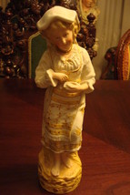 Antique Heubach Bisque Porcelain figurine of a peasant lady, c1880s - £94.76 GBP