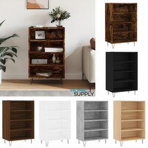 Modern Wooden 4-Tier Highboard Bookcase Shelving Display Storage Unit Me... - £42.63 GBP+