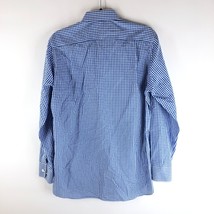 Bonobos Mens Shirt Wrinkle-Free Slim Fit Button Down Gingham Blue White 15 33 - £11.41 GBP