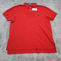 Polo Ralph Lauren Shirt Mens XL Red Custom Fit Short Sleeve Collared Top - £17.82 GBP